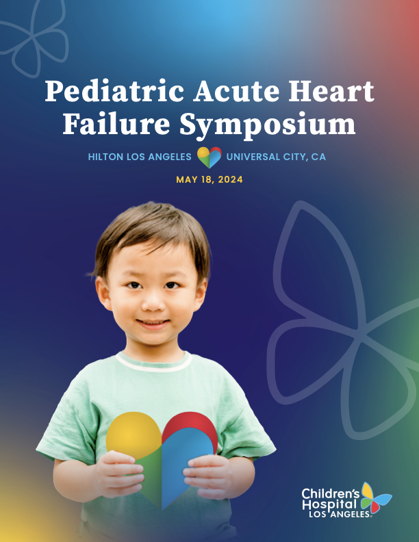 Pediatric Acute Heart Failure Symposium program cover designed by Buzzbox for CHLA